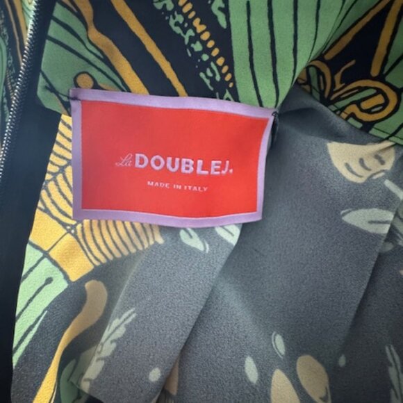 La Double J Alba Maxi Dress • Size M • Green Black Printed Statement Dress - Picture 5 of 6